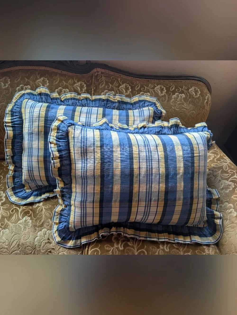 Waverly blue plaid